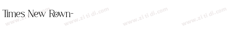 Times New Rown字体转换